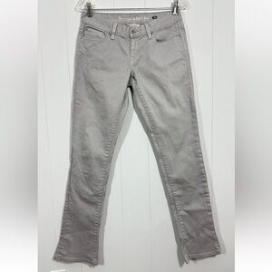 Levis Womens Sz 6M Ultra Low Bootlet Gray Denim Jeans Cotton Stretch Button